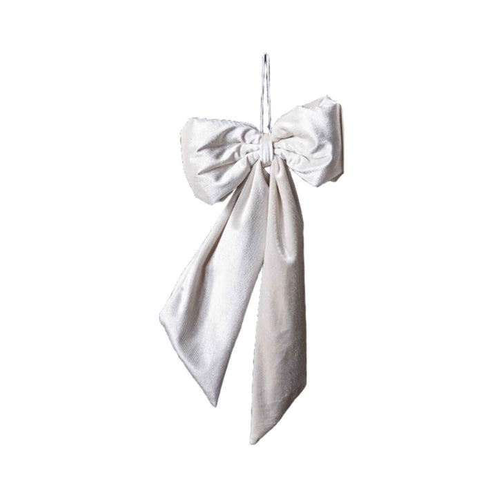 CREAM VELVET BOW