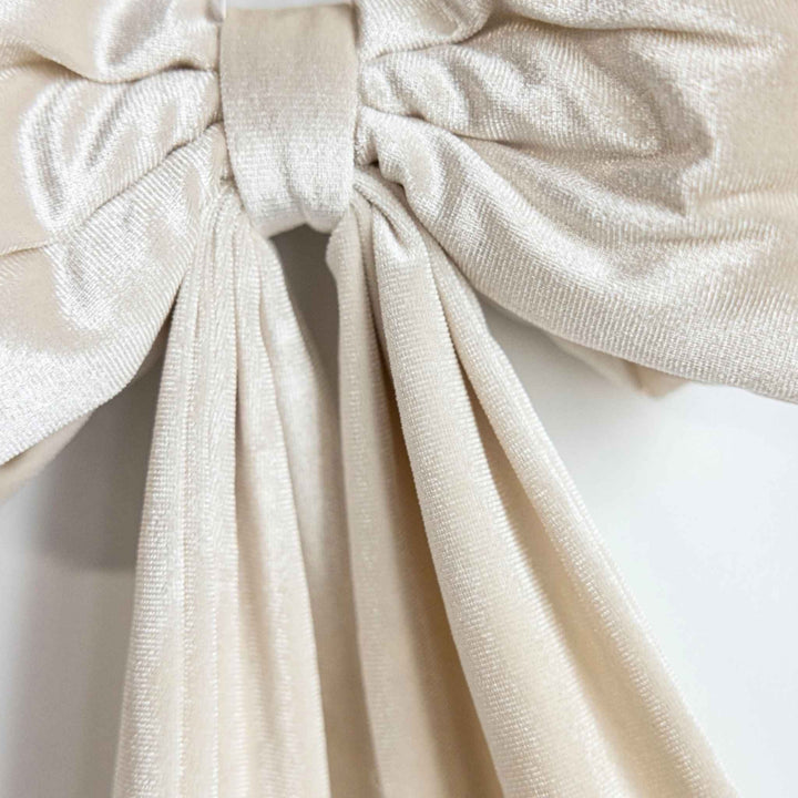 CREAM VELVET BOW