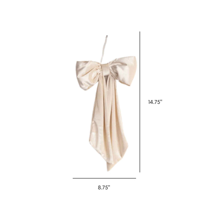 CREAM VELVET BOW