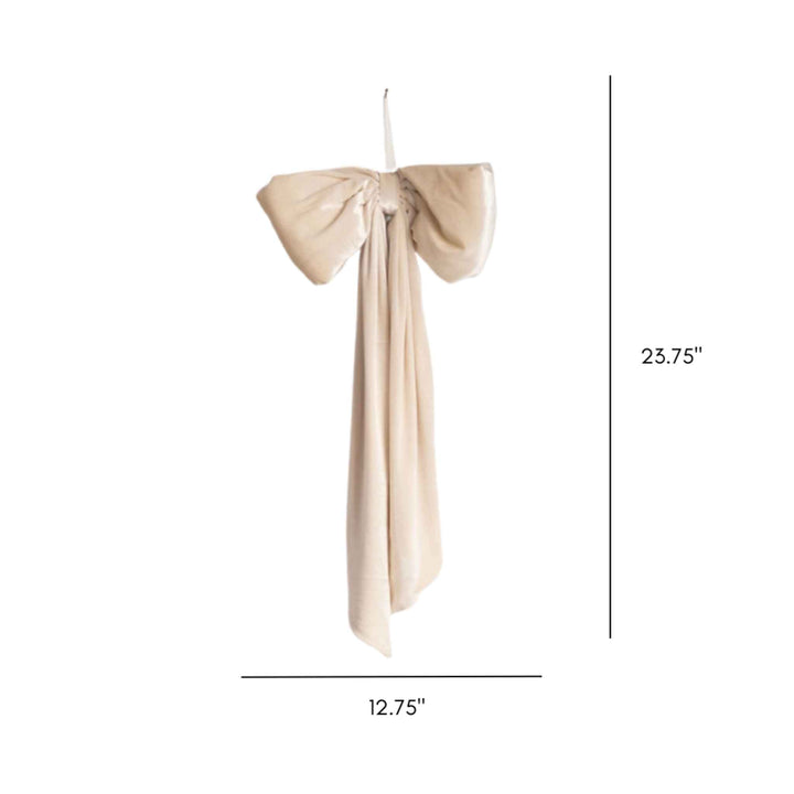 CREAM VELVET BOW