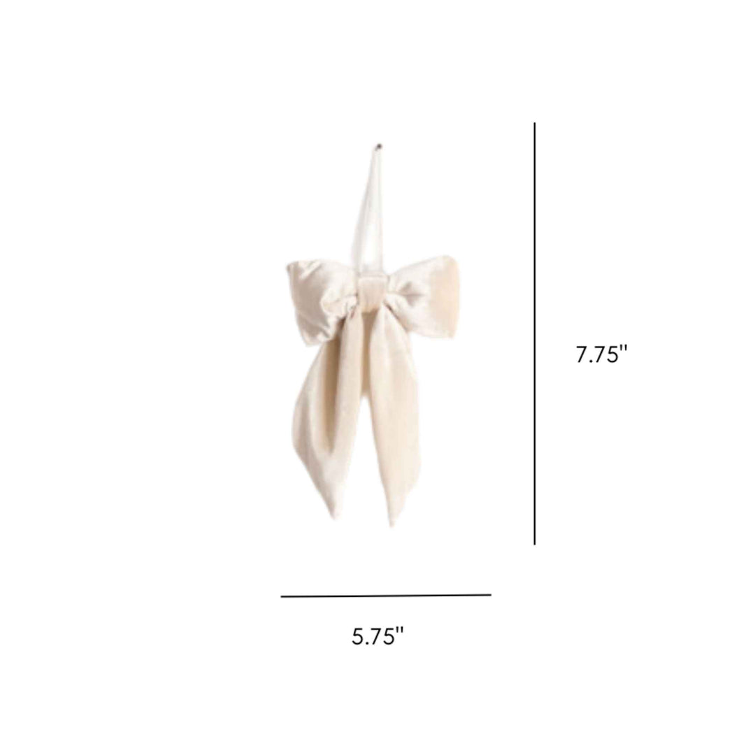 CREAM VELVET BOW