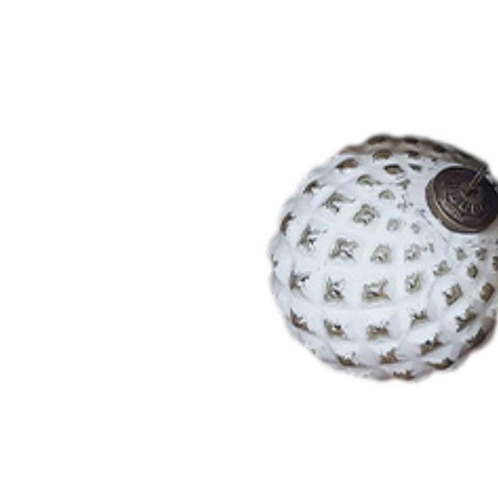 WHITE CHRISTMAS ORNAMENTS, 3"