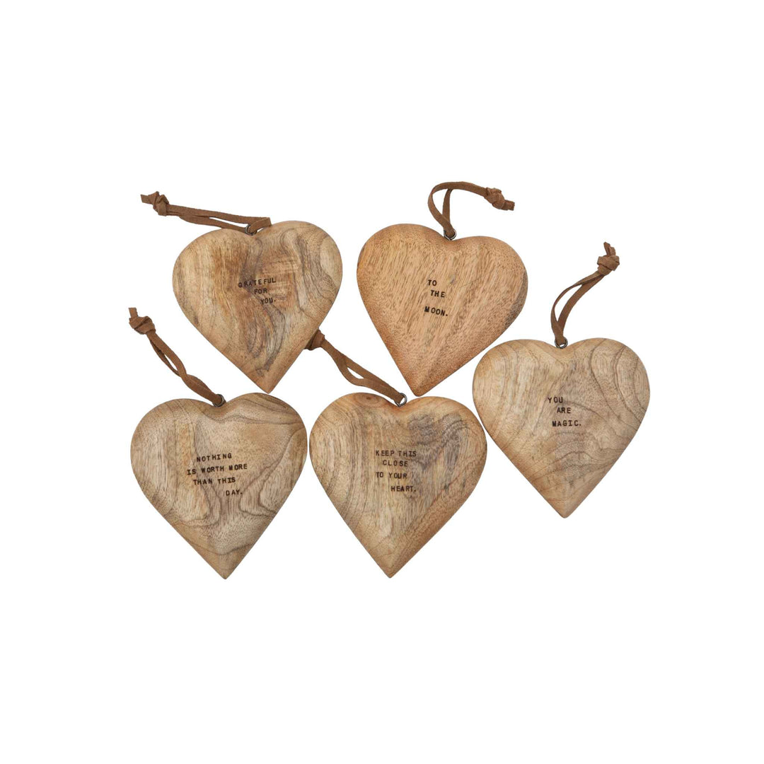 ENGRAVED WOODEN HEART
