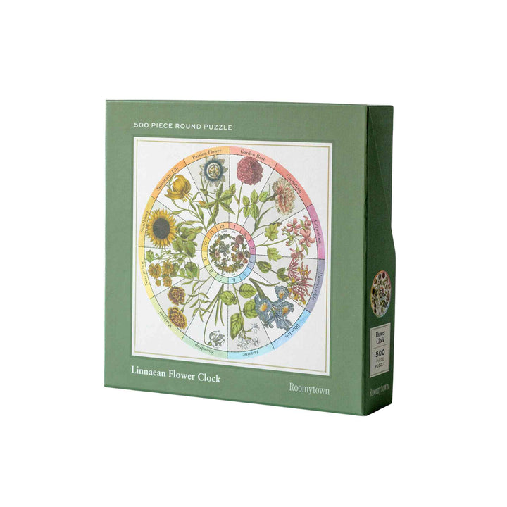 FLOWER CLOCK, 500 PIECE ROUND PUZZLE