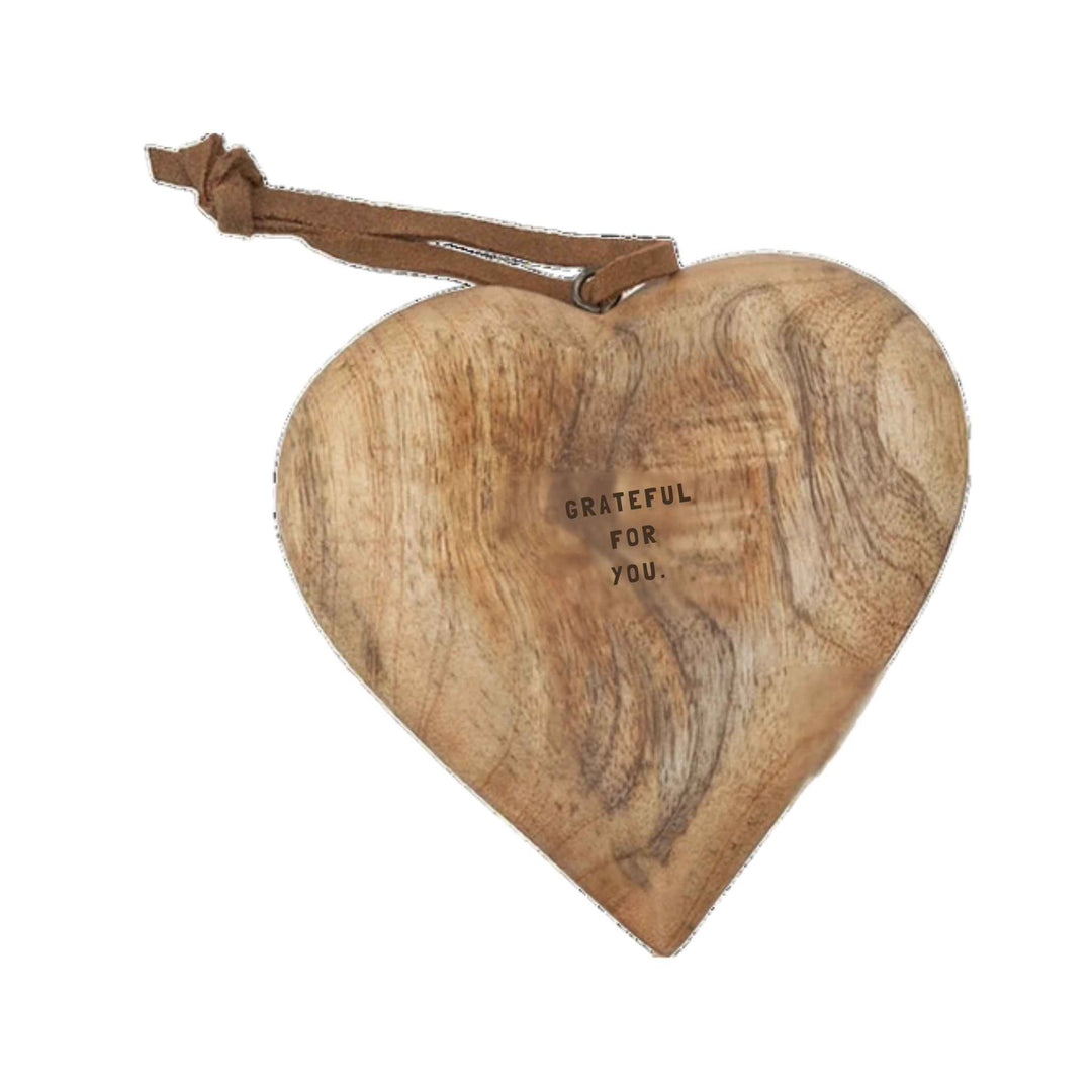 ENGRAVED WOODEN HEART
