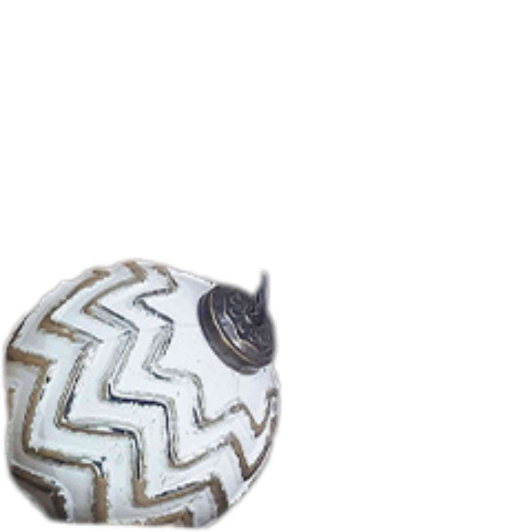 WHITE CHRISTMAS ORNAMENTS, 3"