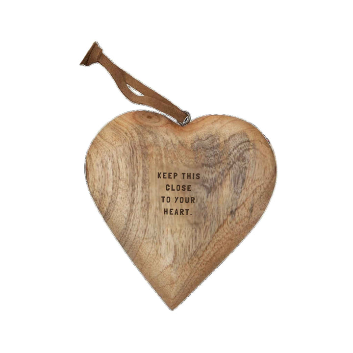 ENGRAVED WOODEN HEART