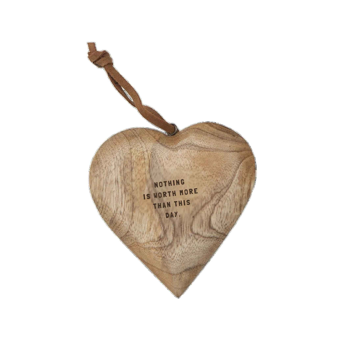 ENGRAVED WOODEN HEART