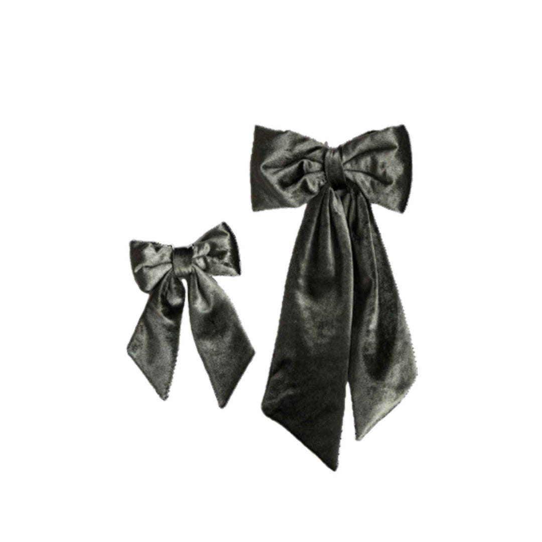 SAGE VELVET BOW