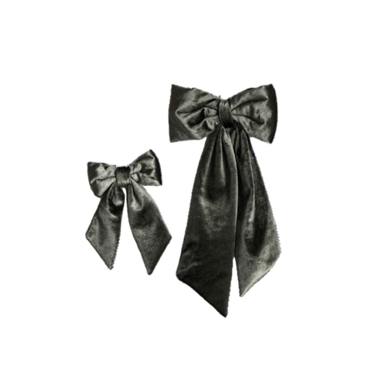 SAGE VELVET BOW