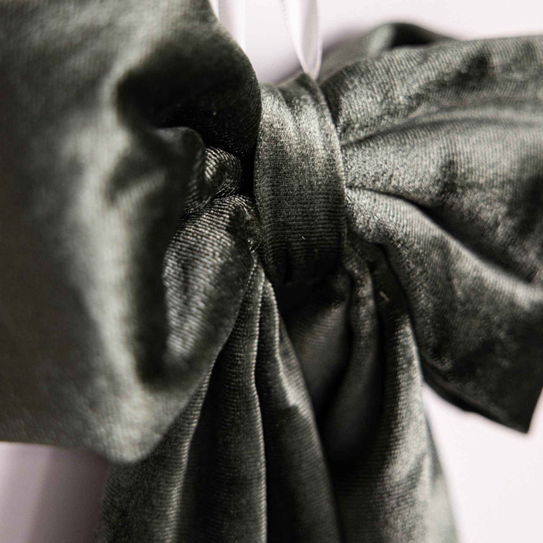 SAGE VELVET BOW
