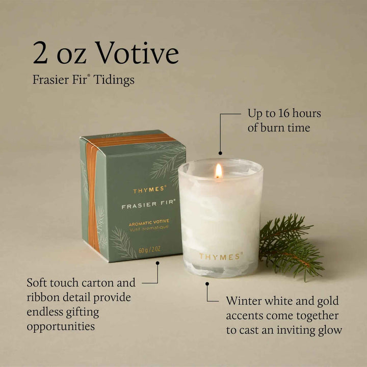 FRASIER FIR TIDINGS VOTIVE CANDLE