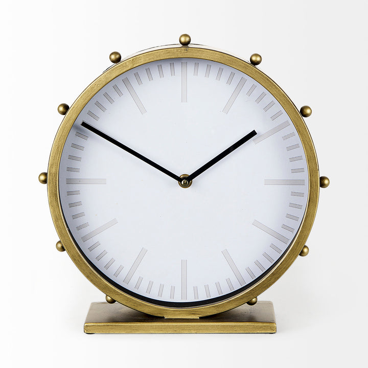 MARIAN TABLE CLOCK, GOLD