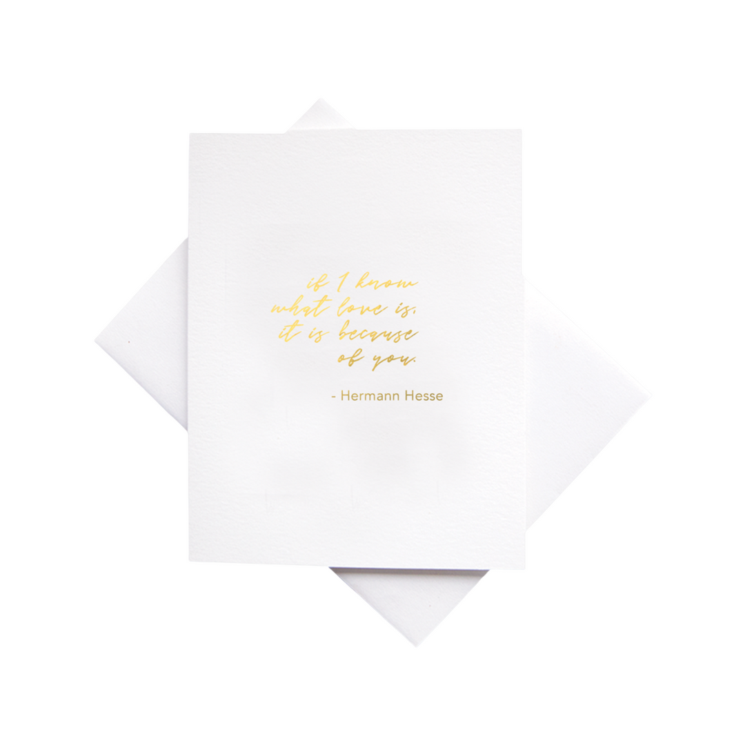 IF I KNOW WHAT LOVE IS, GREETING CARD