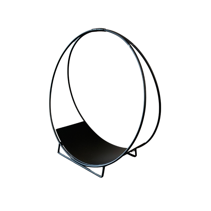 METAL LOG HOLDER, BLACK