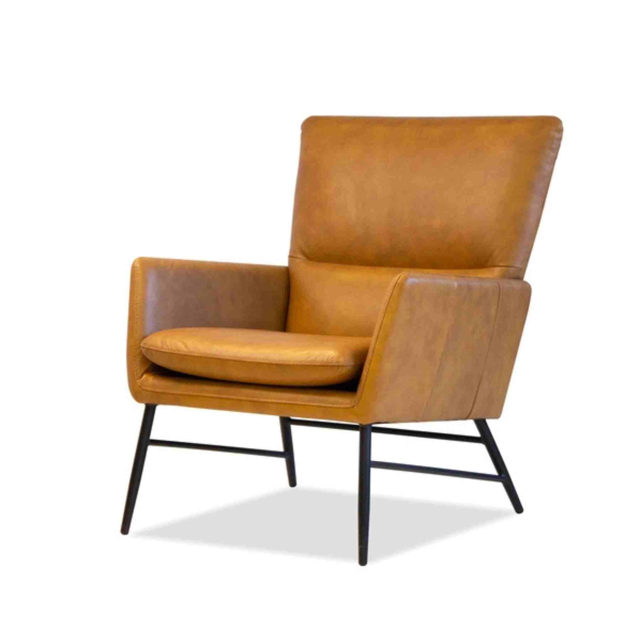 MORRISSEY ACCENT CHAIR, WHISKEY LEATHER – The Room Collection