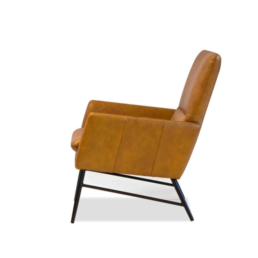 MORRISSEY ACCENT CHAIR, WHISKEY LEATHER