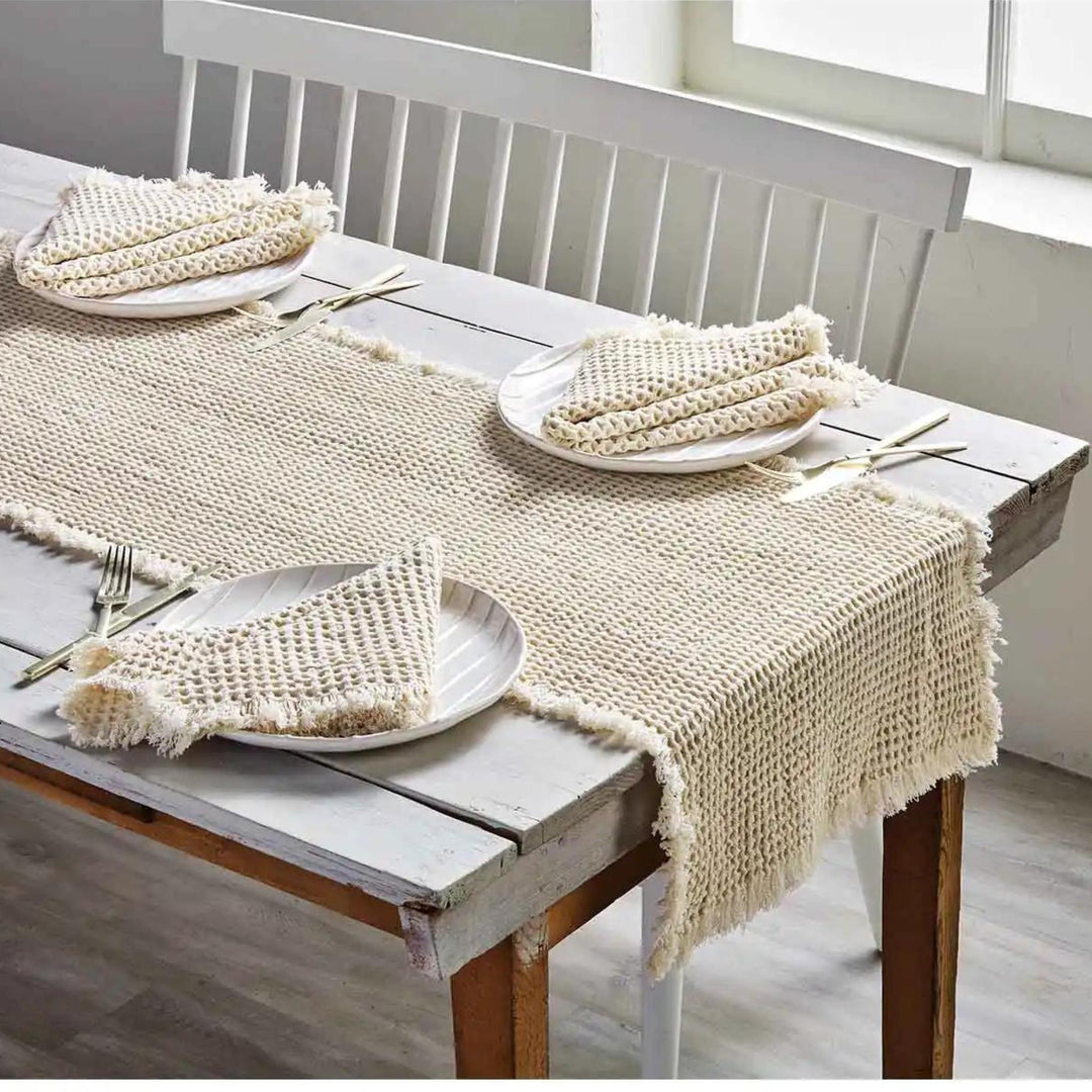 WAFFLE WEAVE TABLE RUNNER