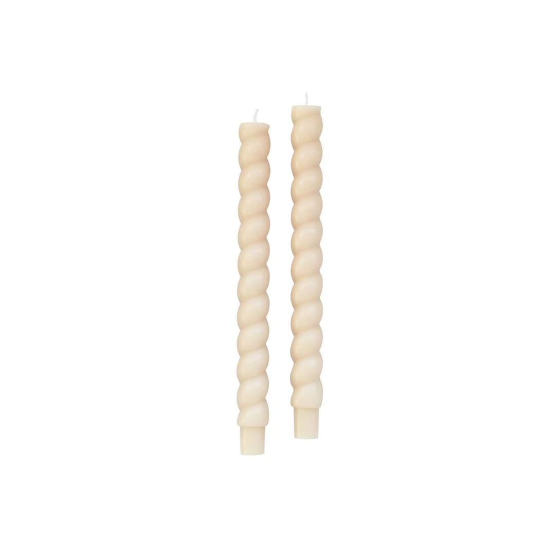 TWISTED TAPER CANDLES, S/2, UNSCENTED