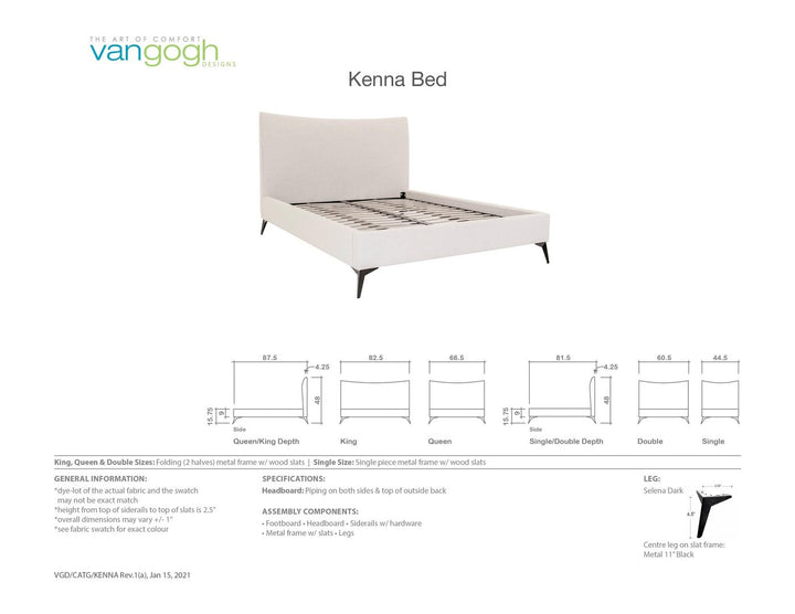 KENNA BED COLLECTION, CUSTOMIZABLE